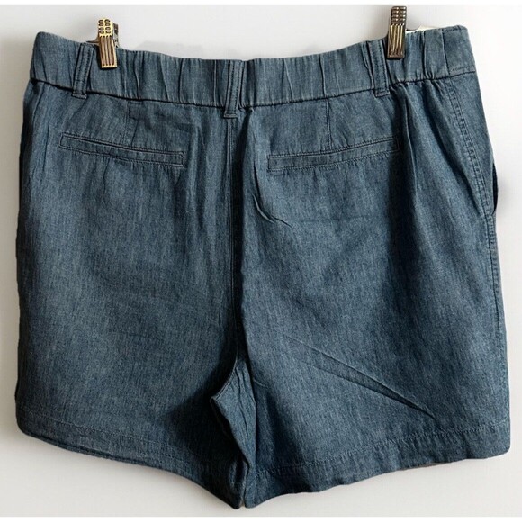 Talbots Linen Blend Shorts Blue 5 1/2 Inch Inseam Women’s 12  - Picture 2 of 10